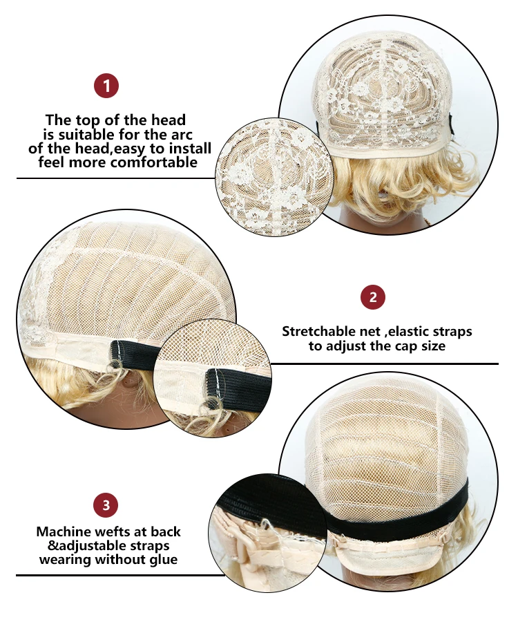 FH wholesale blonde 613 machine made weft wig unprocessed machine short made human hair wigs with bang