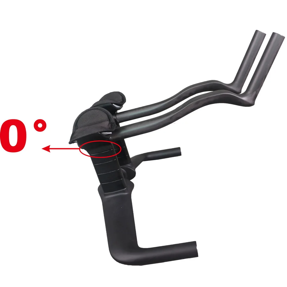 Aero Type TT Bar HB096 With 51 Degree Coupling Carbon Fiber Internal Cable 0 Degree 15 Degree 420mm Options