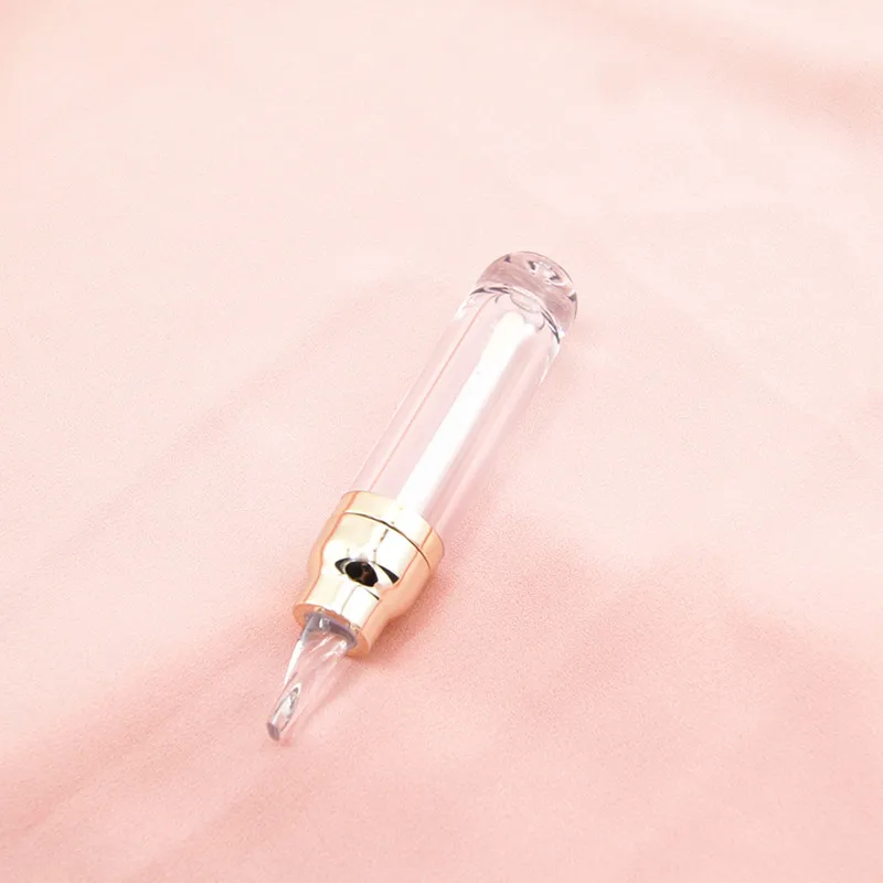 2022 new luxury pink white sheepskin lip stick case empty rhinestone glitter lipstick container lipgloss packaging tube for lady