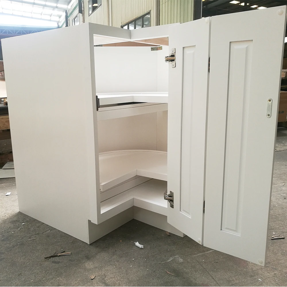 Gabinetes de Cocina RTA White Shaker Modular Kitchen Cabinets Solid Wood Direct From China