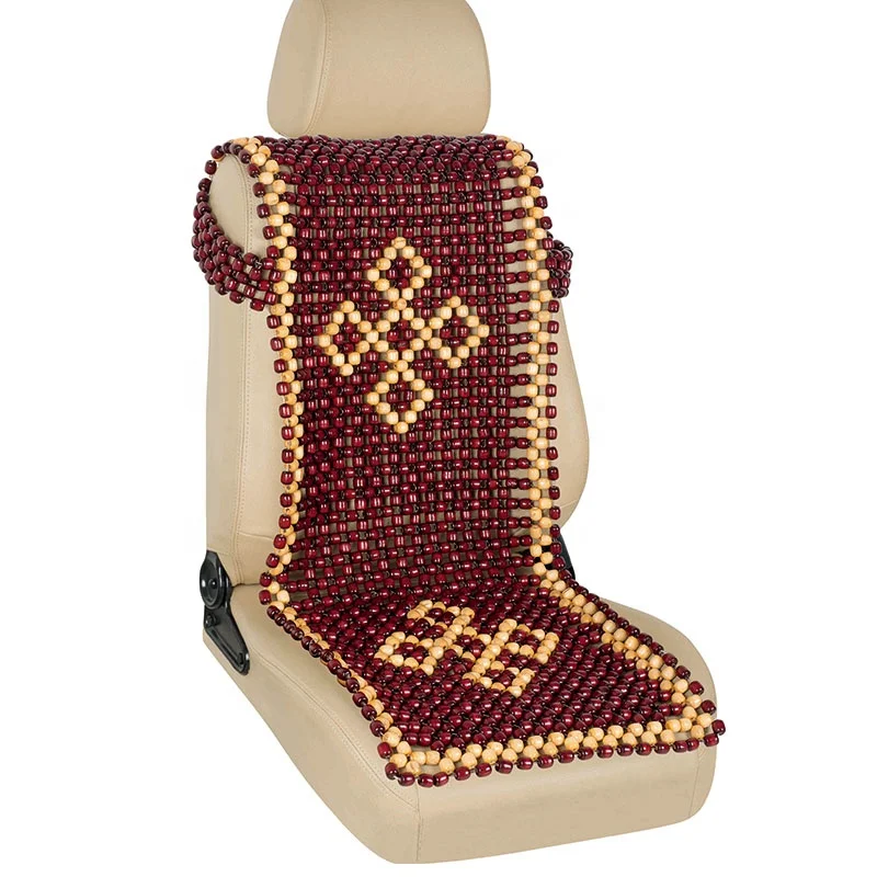 Wooden Beaded Car Seat Cover Comfortable Massage Car Seat Cushion Cool for Universal SUV Auto Office Home