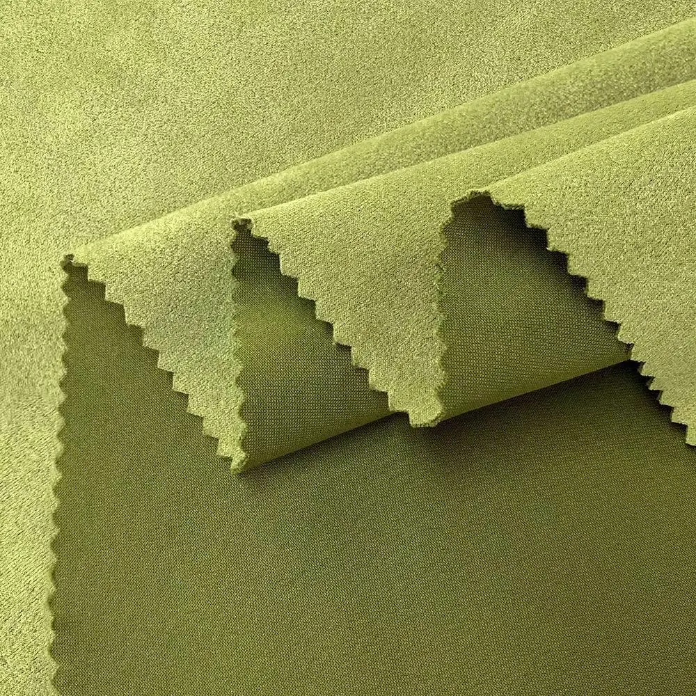 Полиэфирная, спандекс, замшевая ткань, эластичная односторонняя замшевая ткань