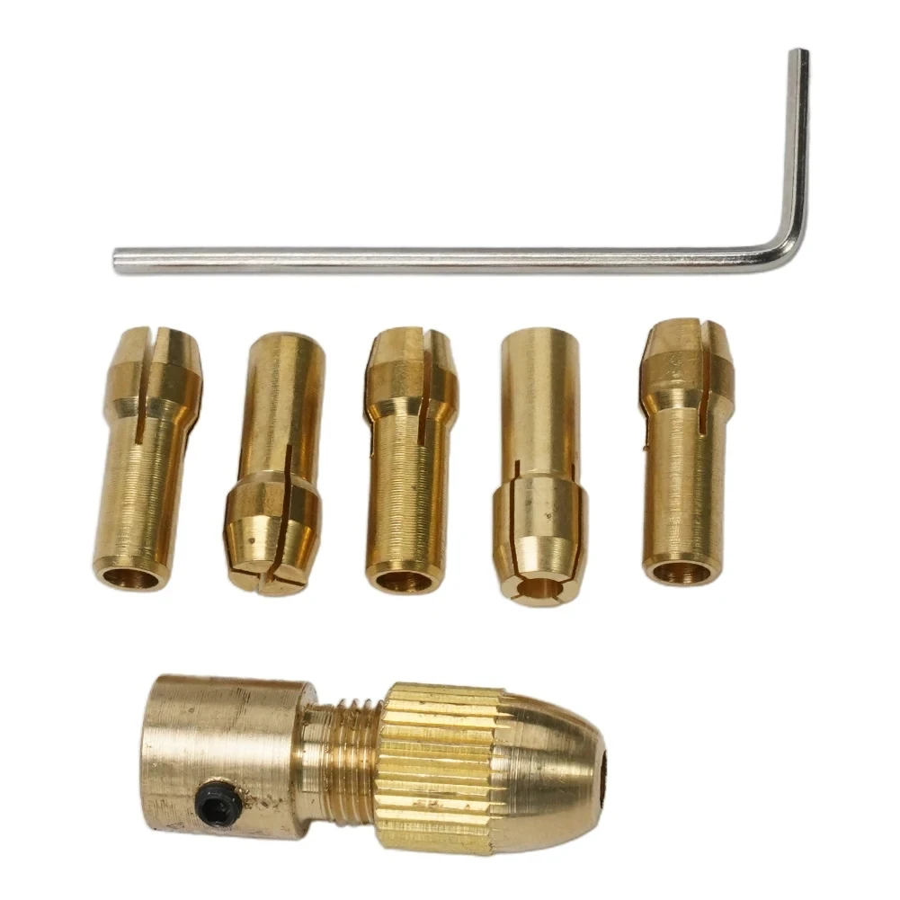 Chucks Adapter Mini Drill 2.35/3.17/4.05/5.05mm Brass Drill Collet For Use With Hand Electric Drills