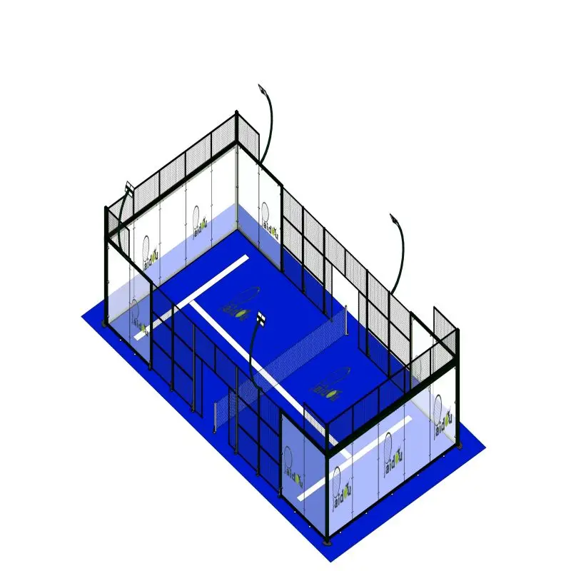 Factory Direct Sale Cheap Sale Price Panoramic Padel court Paddle Tennis Court