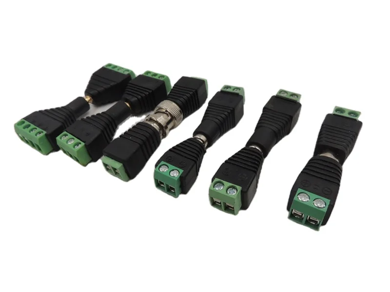 Wholesale terminal block to 2.1 2.5mmx5.5mm dc 2.5mm 3.5mm 6.35mm mono 2 pole Stereo 3 Pole BNC male/female plug connectors