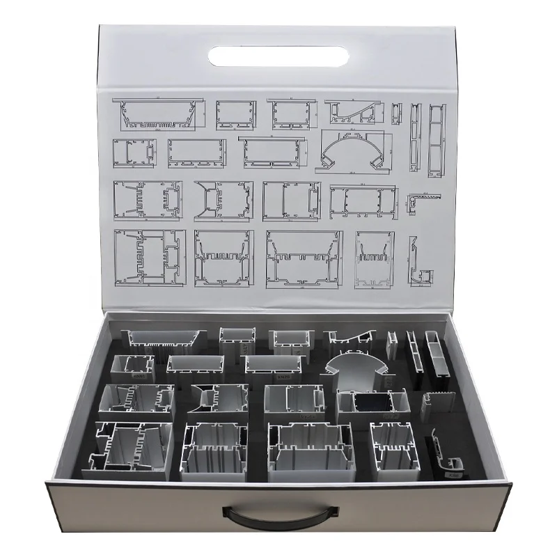 Sample box alu profil channel heat sink housing for led strip light with PC diffuser accessories led aluminum profile