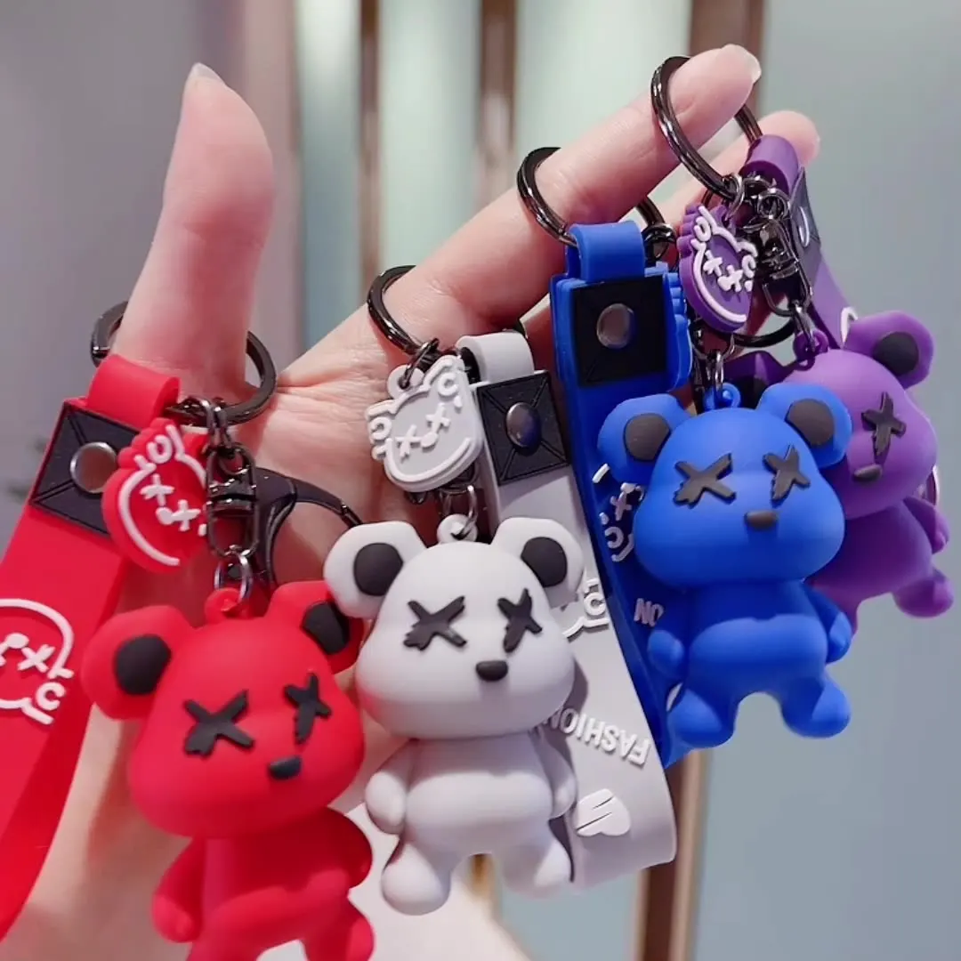 Amazon top seller animation surrounding wild Bear car pendant key chain popular Accessories Bear Keychain