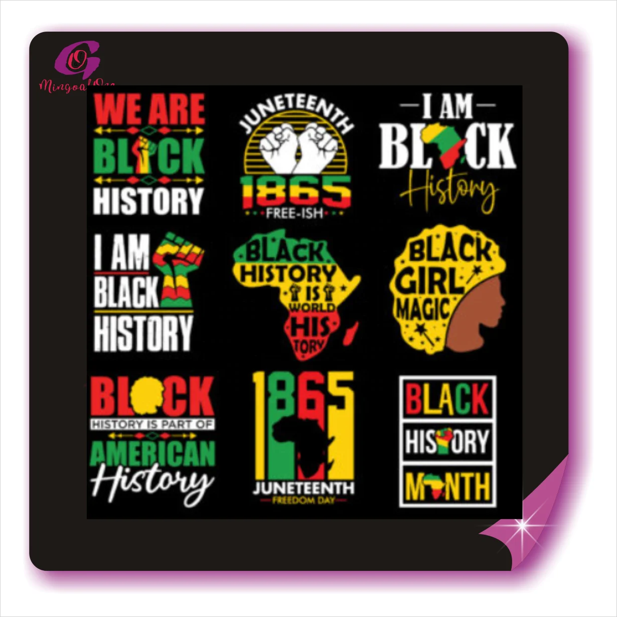 Factory 2023 New Coming Juneteenth Design Heat Press Printing Transfer T shirt Vinyl Sticker
