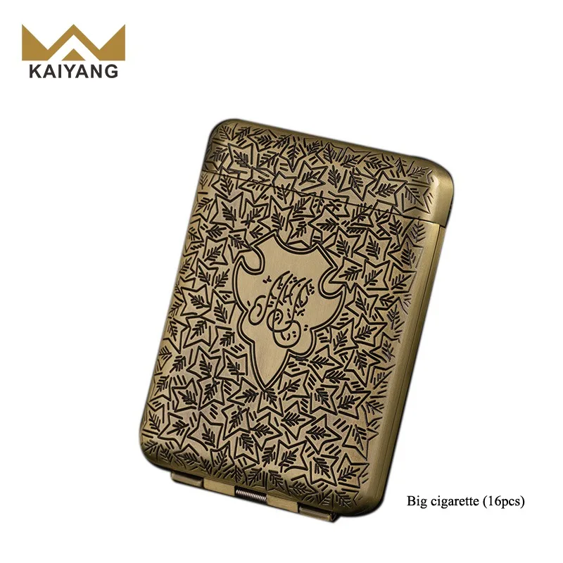 KY Luxurious Vintage Engraved Shelby Style Three-open 16pcs 20pcs Cigaretets Metal Cigarette Box for Men