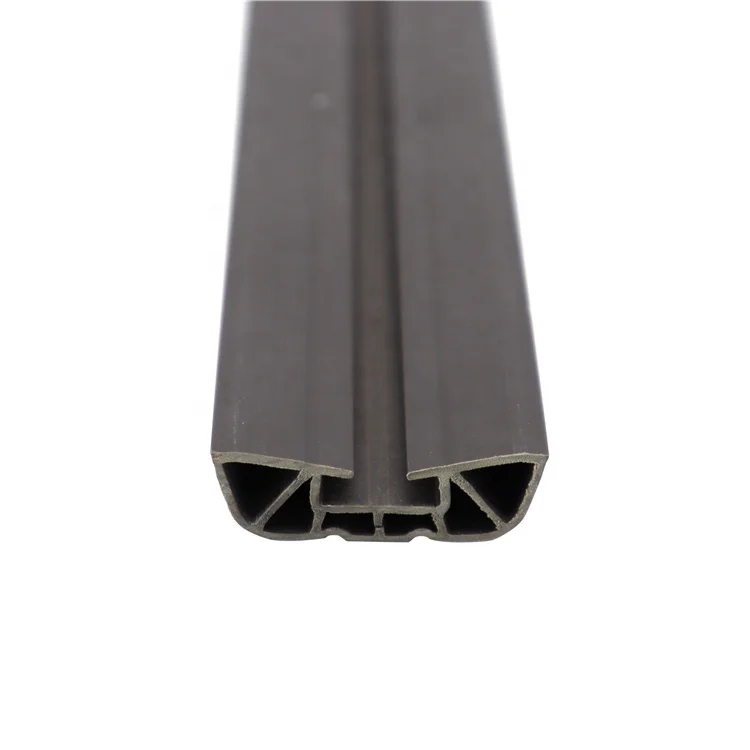 China Supplier Black Color Profiles PVC Plastic Extrusion PVC Profile For Window And Door