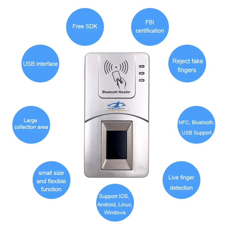 HF7000 Multifunctional Android Wireless Java Fingerprint Scanner For Wholesales