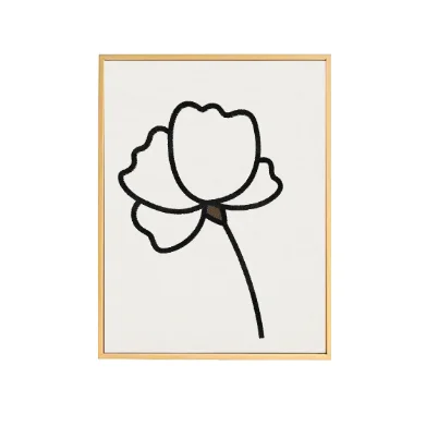 FLOWER1-Wall Hanging Decorative Paintings Abstract Simple Wooden Frame  White Blue And Other Color Blocks Wall Art Canvas Prints