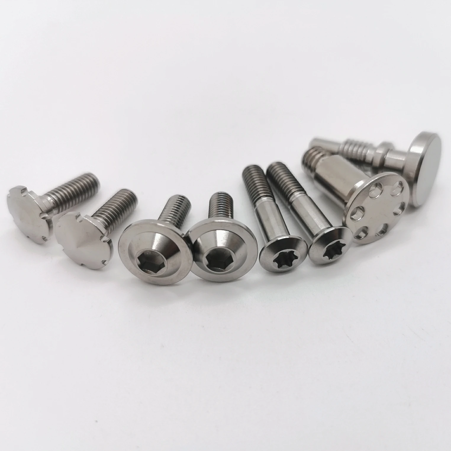 Sales M2 M3 M4 M5 M6 M8 M10 titanium screws  round  head hex head  screws cnc Machined
