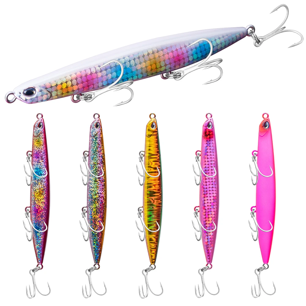HONOREAL 120mm/38g Saltwater Sinking Pencil Fishing Lure for GT Dorado Tuna Seabass
