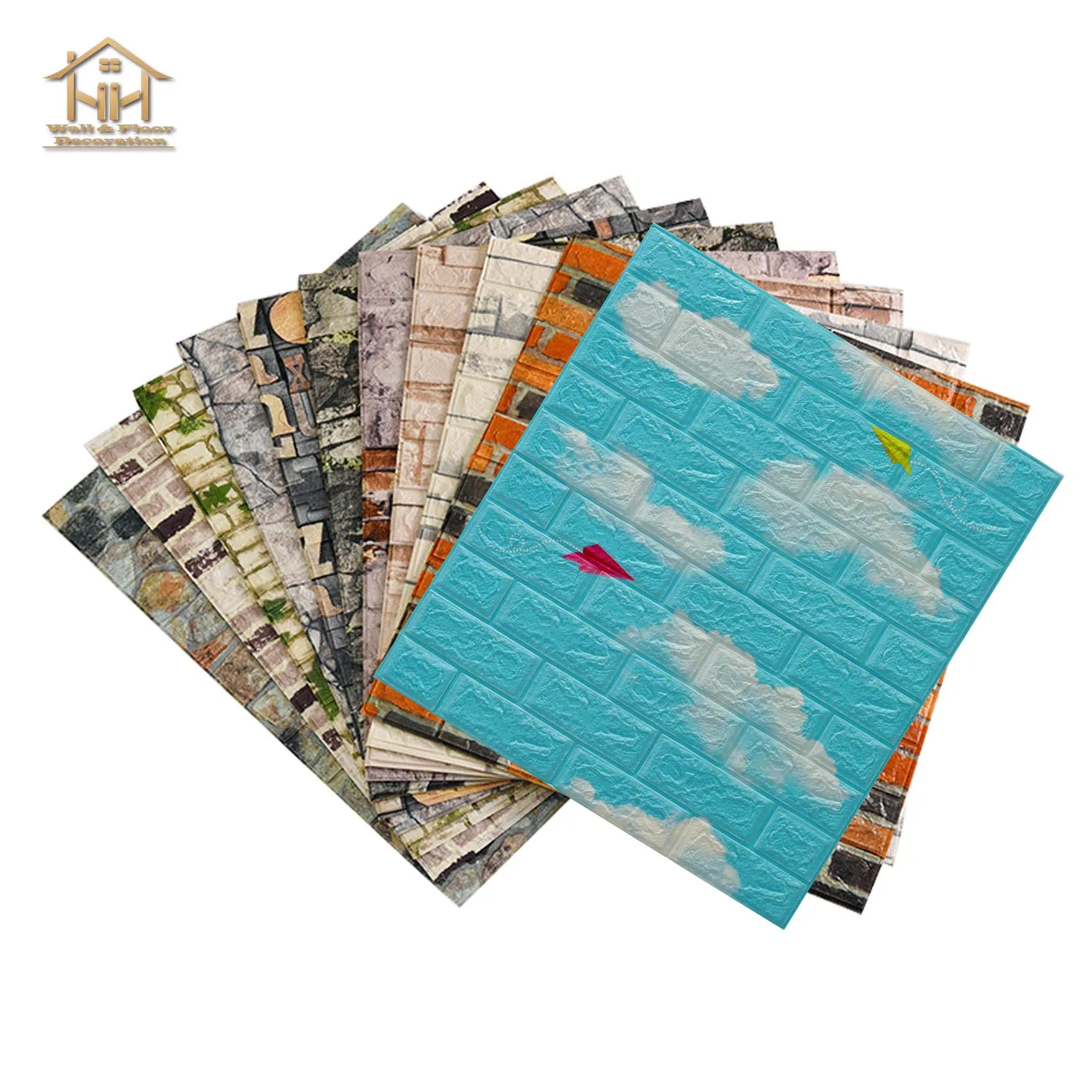 3D brick design xpe foam wallpaper for interior wall decoration pe foam self adhesive wall sticker TV background