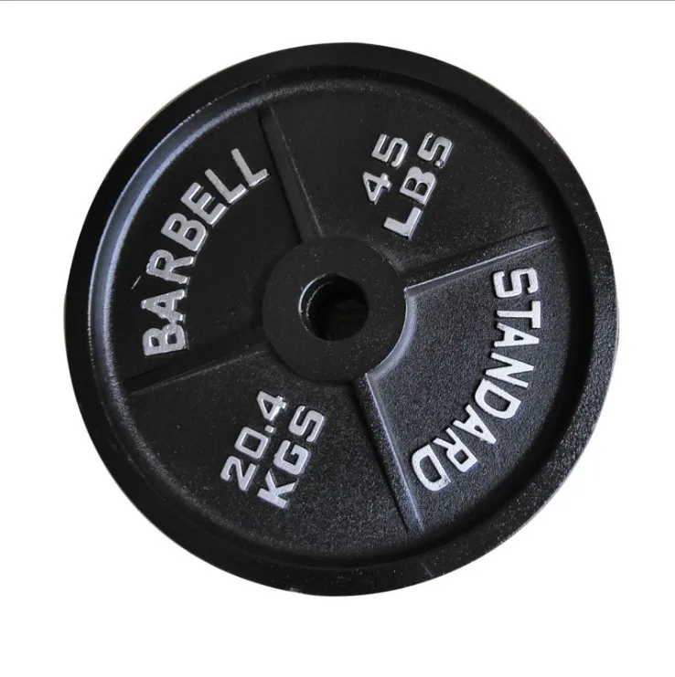 Real New Fashion Rubber Cast Iron Barbell Plates Weight Plates Barbell Standard Barbell Plates