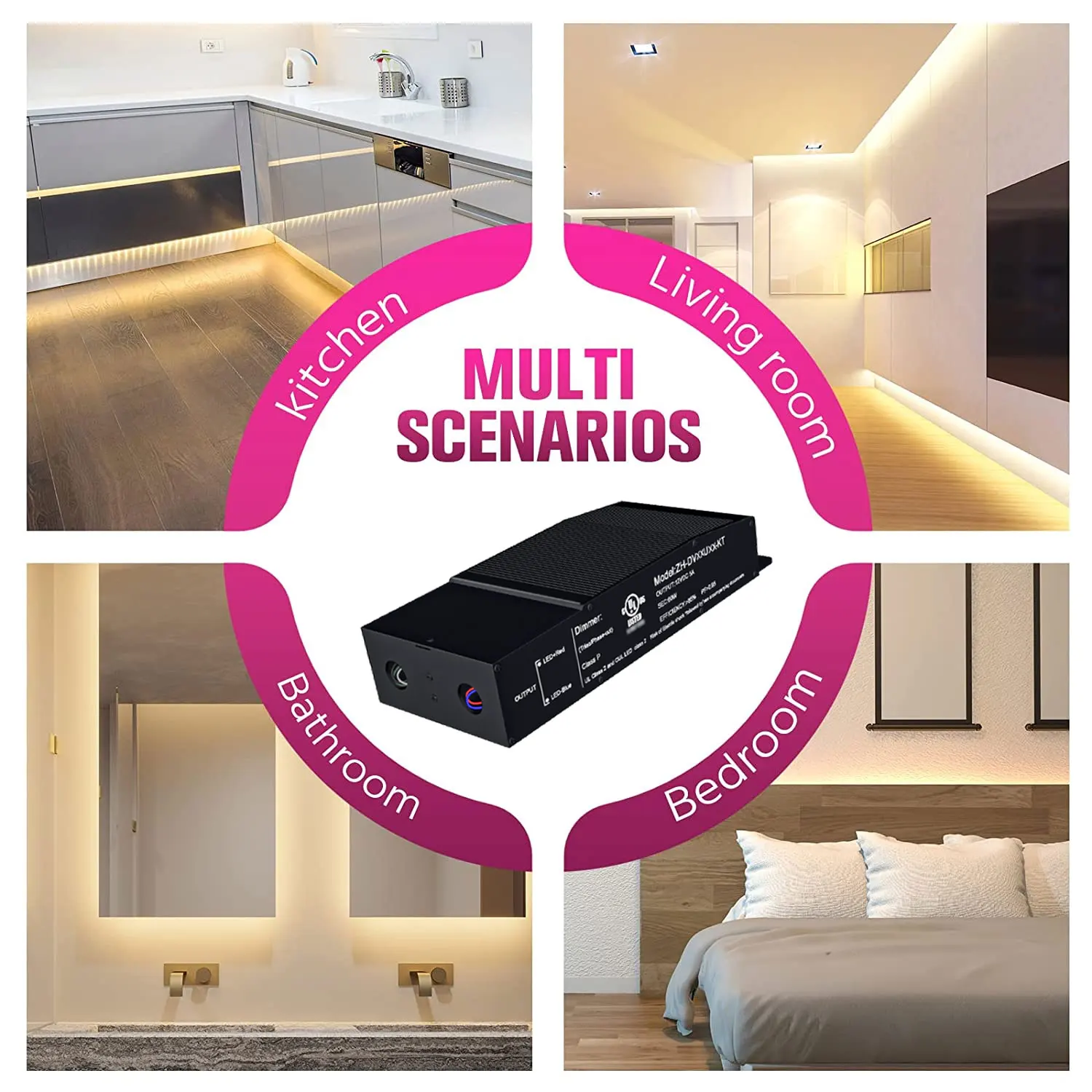 Signal Output Input 120vac 230vac Low Voltage Power Supply Dc 12v Strip Lighting Transformer 120v To 24v Rgb 3 Color Led Driver