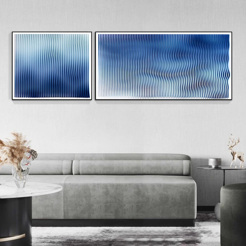 Three-dimensional acrylic  painting living room background wall hanging painting designer combination painting