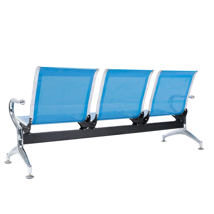 Airport waiting metal chair used hospital waiting room public waiting three seats chair