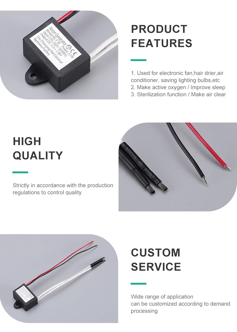 Good to Sell Acceptable Custom Ion Concentration of 10 Million Negative Ion Generator