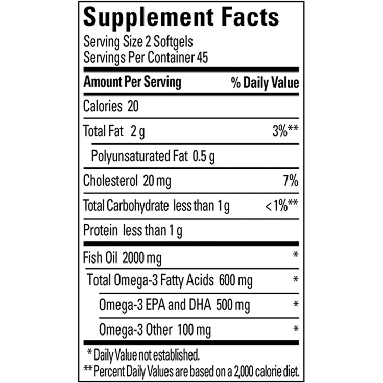 250 Soft Capsules Omega-3 Fish Oil Dietary Supplement Fish Oil 1000 mg For Heart Health