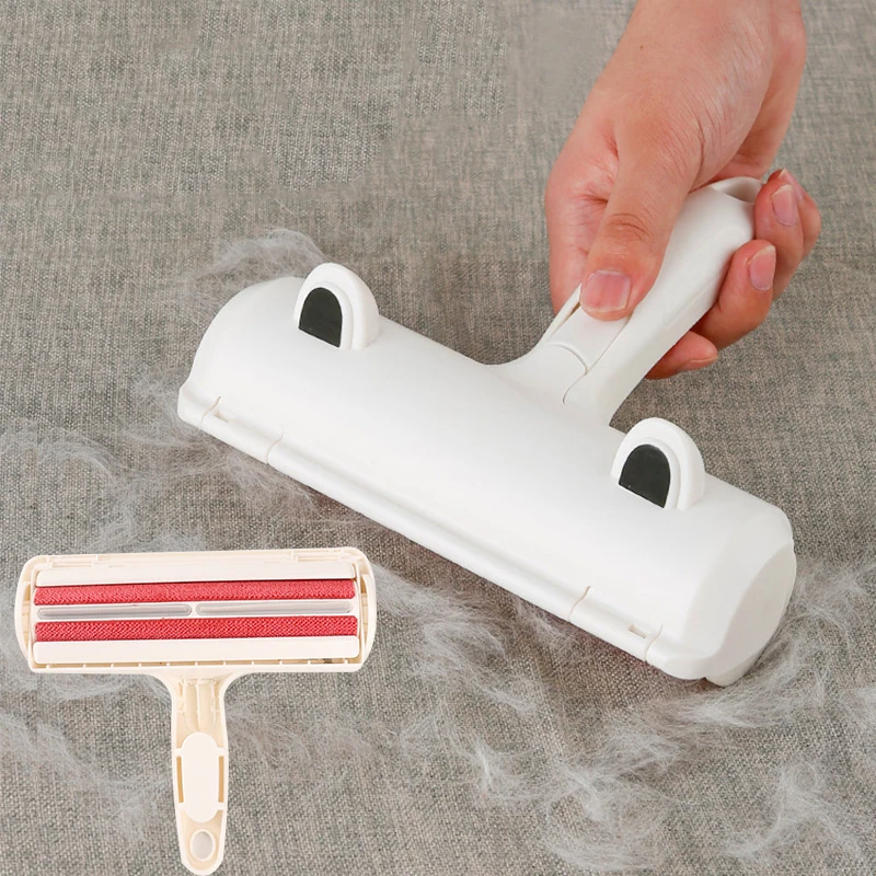Factory High Quality Plastic Handle Lint Roller Pet Hair Remover OEM Pet Dog Brush Reusable Pet Hair Pick Up Brush