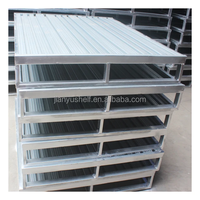 4 Way Single Faced Corrugated Metal Pallets suppliers blue logistics iron pallet statted type steel pallet