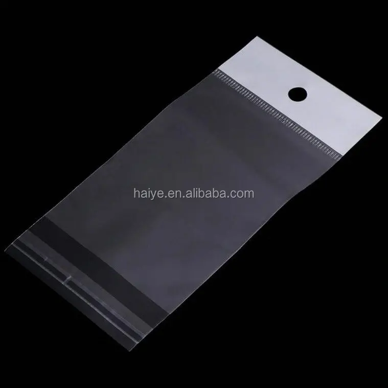 Customized Transparent OPP Plastic Jewelry Bags With Header Opp Header Bag Plastic OPP Clear Bag With Stickers