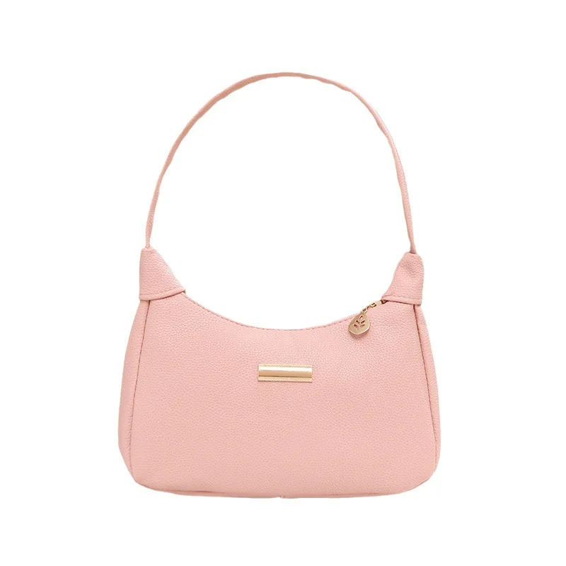 Fashion PU Leather Underarm Women Clutch Handbags Single Shoulder Bag Ladies Trendy Simple Hobos Bag Female Tote Bags