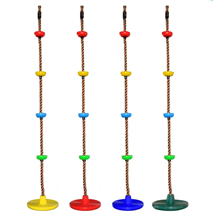 Jiayi plastic platforms nylon children rock tree outdoor climbing swing rope ladder for kids