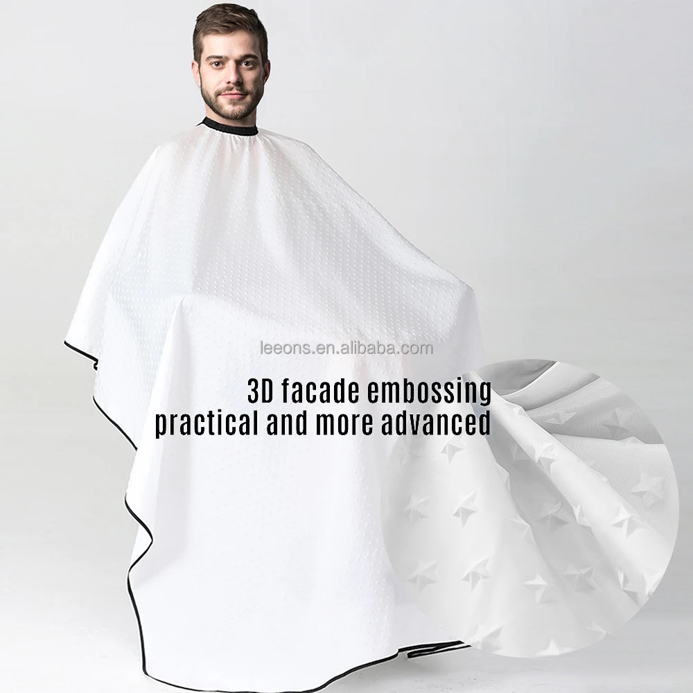 Hot Selling Custom Logo Antistatic Waterproof Polyester 3D Star Pattern Design Barber Hairdressing Cape for Haircutting Salon