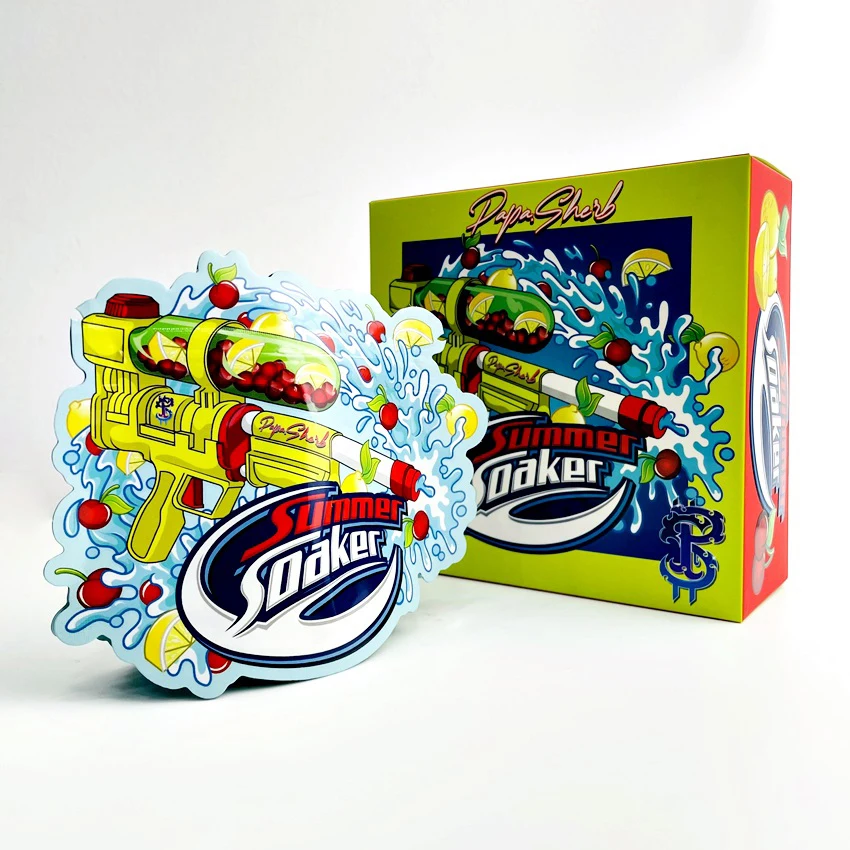 3.5G Cereal Paper Box Custom Printed Holographic Retail Food Packaging Display Paper Box For 3.5G Mylar Bag