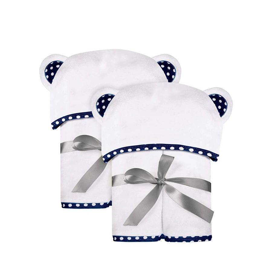 100% Cotton Bamboo Baby Hooded Towel Soft Newborn Baby Bath Towel