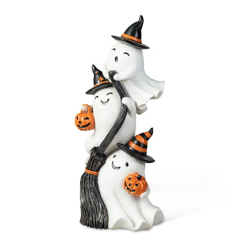 Halloween Customs Resin Ghost Statue Large Size Pumpkin Statue For Home Decoration