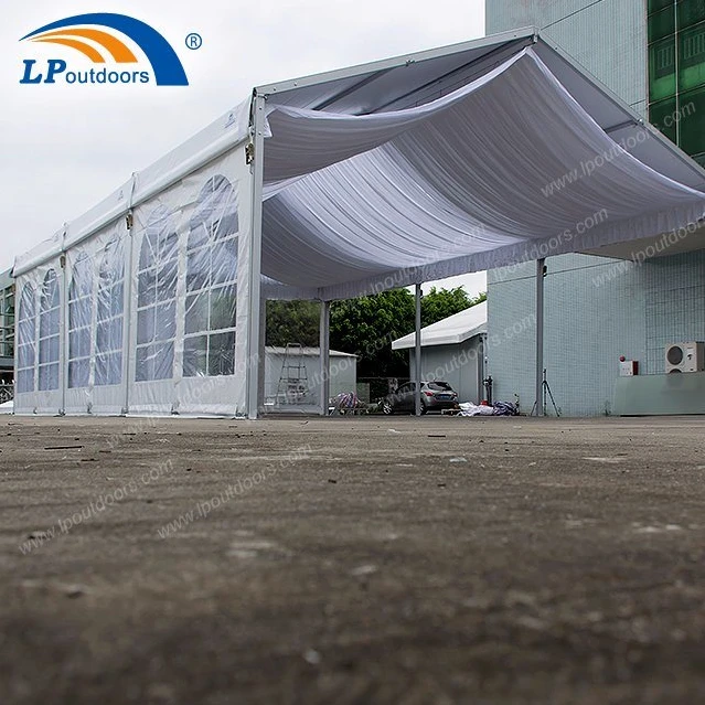 Hot sale 20x30ft 20x40ft 20x50ft clear span frame tent flame retardant canopy for 60 seater event in Canada