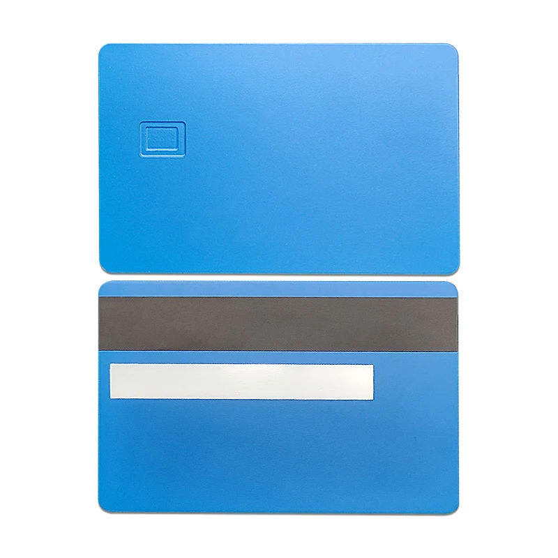 Custom Multi-Color Matte Blank Metal Bank Credit Card With Magnetic Stripe And Chip Slot
