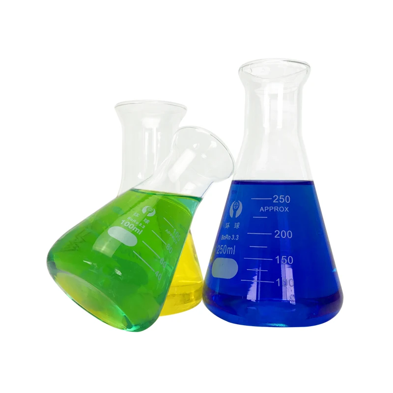 High quality 50ml glass Triangle flask with a scale Chemical laboratory heating Conical flask