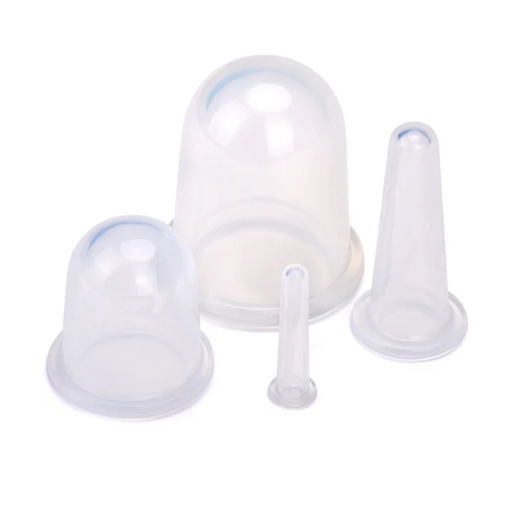 hot sell 4 sizes Face body Legs Vacuum Massage cupping cup Kit home therapy silicone cupping set