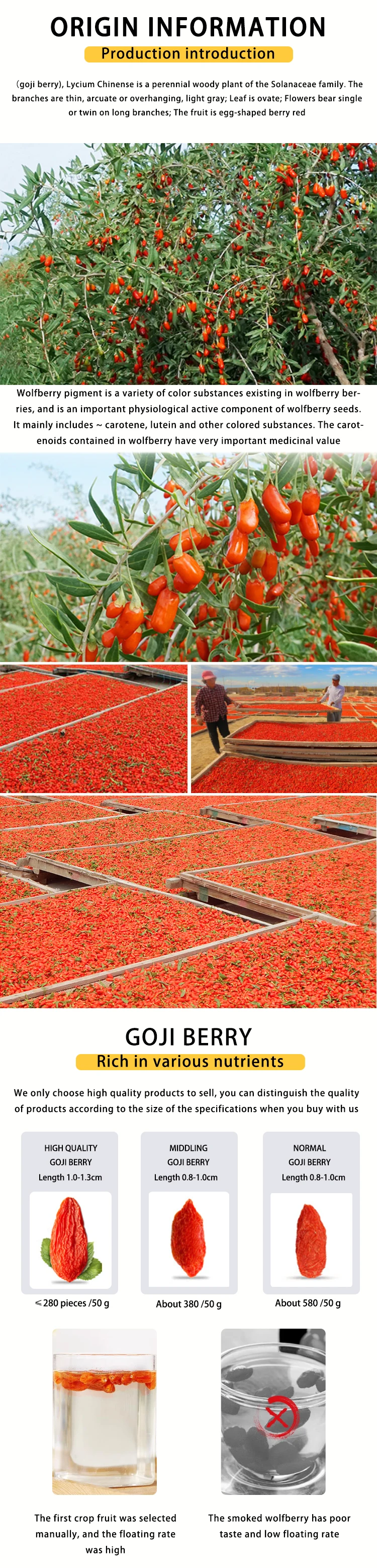 High Quality Fructus Lycii Goji Berry Seeds 1 kg Natural Air Dried Goji Berry