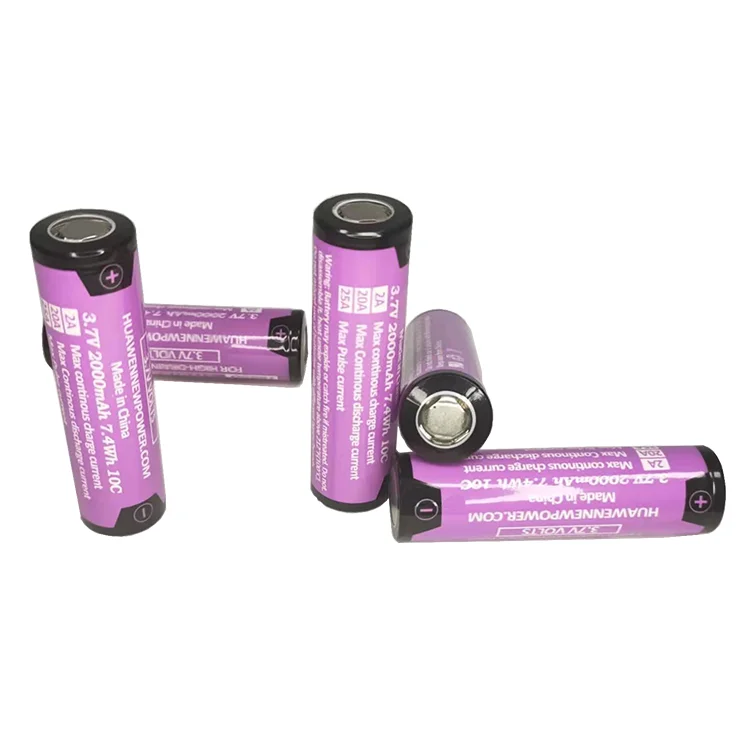 High Rate Discharge Customized Rechargeable 18650 lithium-ionbattery 3.7V 2000mAh 10C for high drain devices