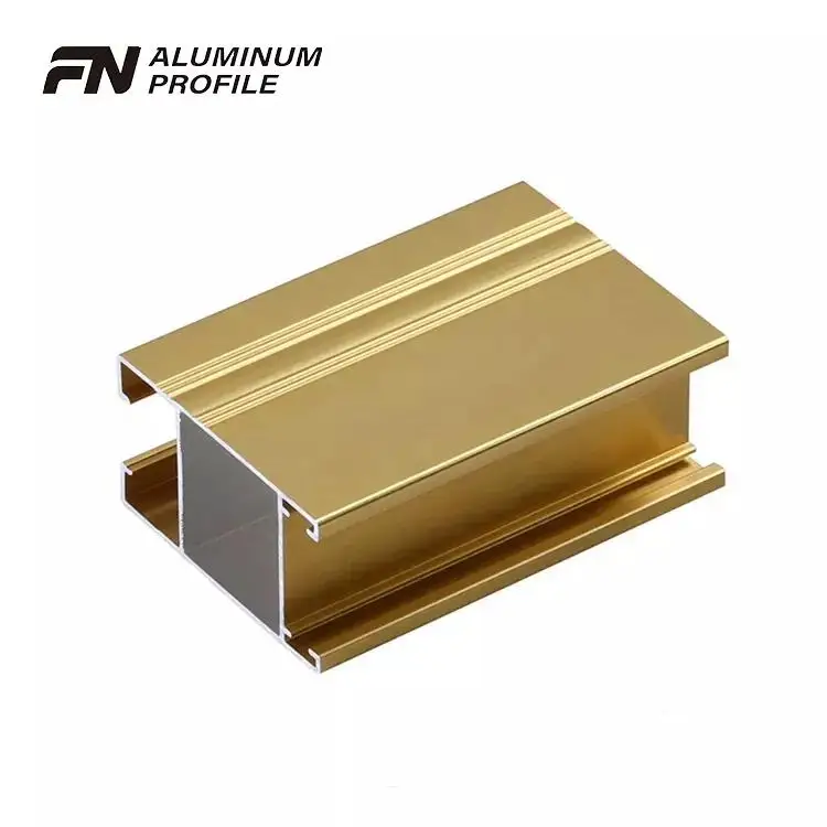 Industrial Anodizing Finish Golden Color Doors And Windows For Aluminum Extrusion Profiles