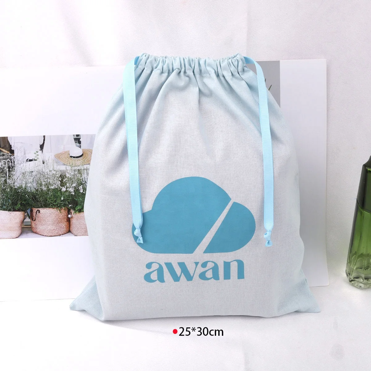 ODM Factory New Design Cotton Linen Drawstring Shopping Clothes Bag For Handbag Reusable Muslin Gift Packing Dust Pouch