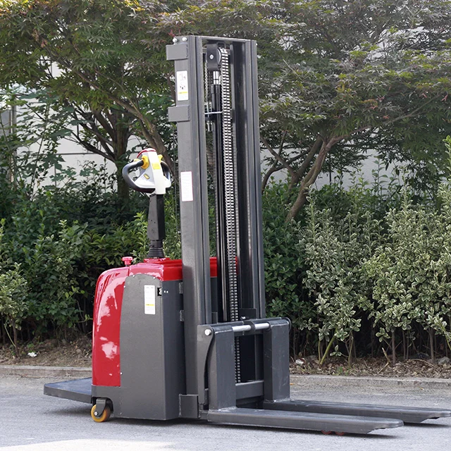 JG Electric Fork Lifter 1 Ton Forklift Walking Pallet Stacker Electric Semi Electric Stacker