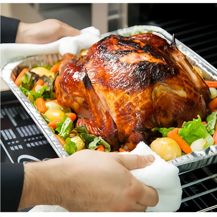 Aluminum Silver Foil Container With Lid disposable Disposable Aluminum Foil Container aluminum foil