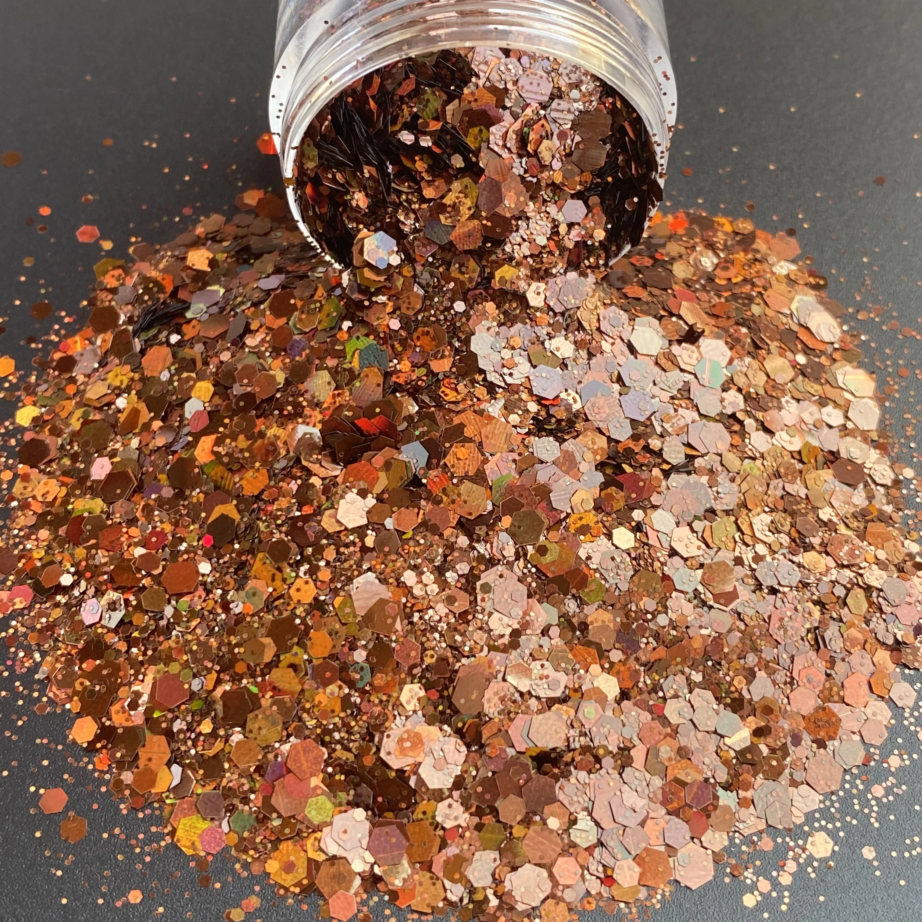 Fast Shipping Nail Craft Decoration Polyester Glitter Powder Bulk Bio/Biodegradable Chunky Glitter Mix