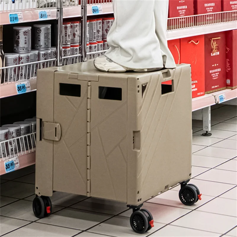 2-колесный скутер с восхождений пластиковые мини-складной багажную тележку супермаркета небольшой складной портативный вагонетки покупкы сумка тележка