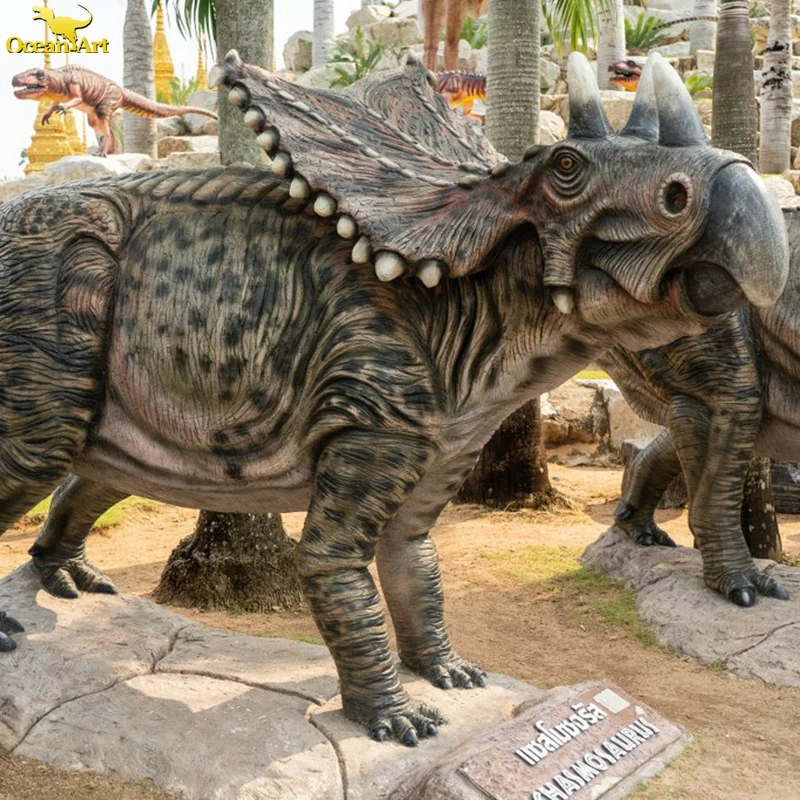 Handmade Realistic 3D Life-size Simulation Animatronic Dinosaur For Theme Park