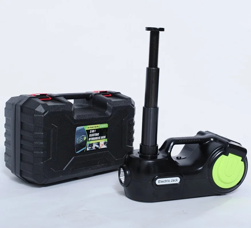 Electric Car Jack Kit 5 Ton 12V Car Jack Hydraulic with Impact Wrench & Inflator for Car SUV