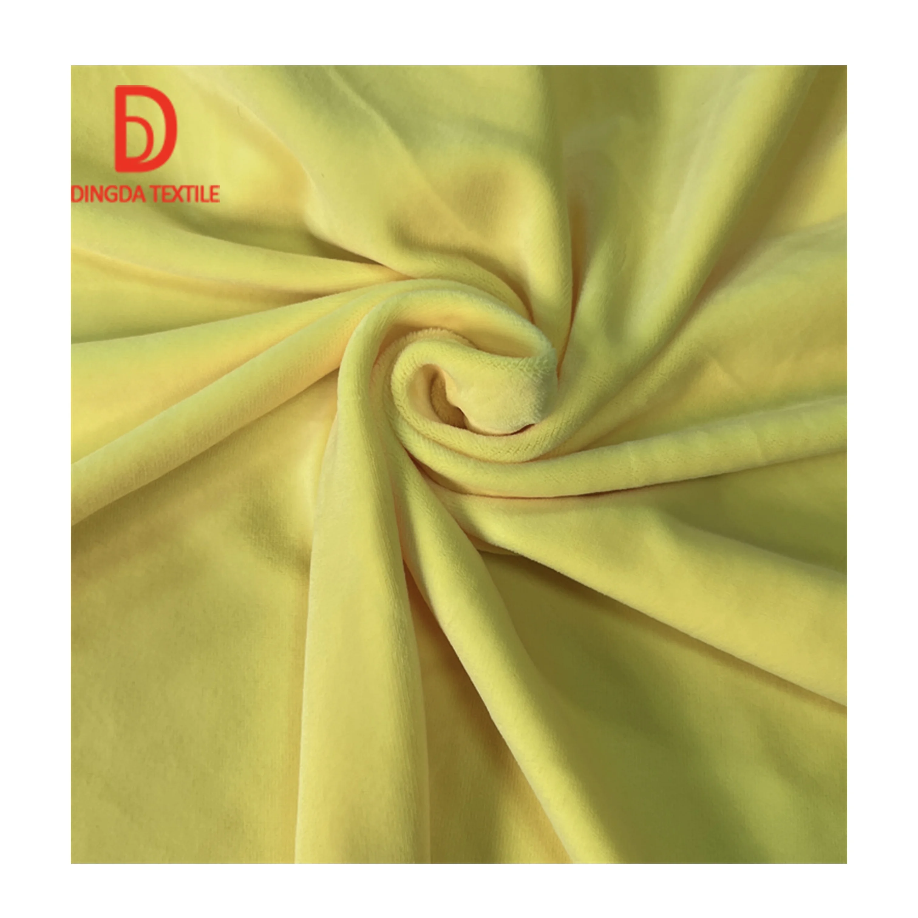 High quality 95 polyester 5 spandex toy fabric solid color super soft stretch velvet pajamas fabric