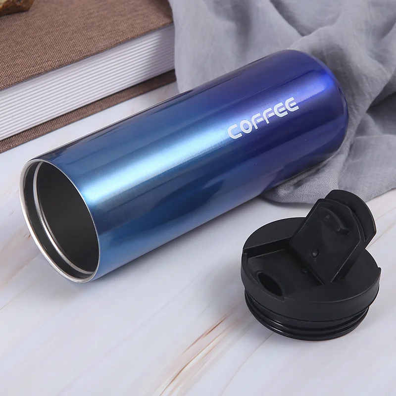 Portable Eco-Friendly Vacuum Flask 400ML 500ML Leak Proof Stainless Steel Insulated Coffee Tumbler